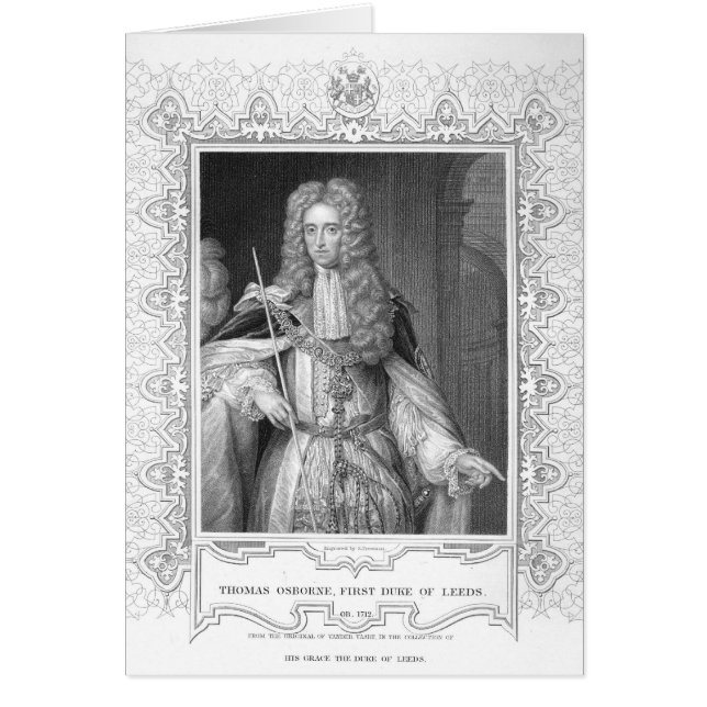 Portrait of Thomas Osborne, engraving (Front)