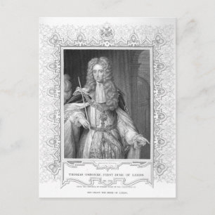 Portrait of Thomas Osborne, engraving Postcard