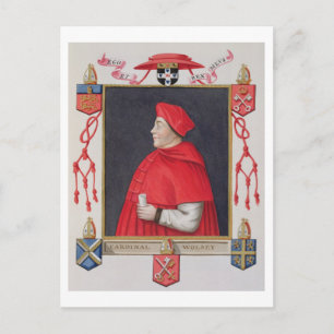 Portrait of Thomas Wolsey (c.1475-1530) Cardinal a Postcard