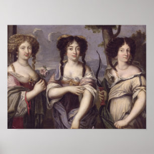 Portrait of three of nieces of Cardinal Poster