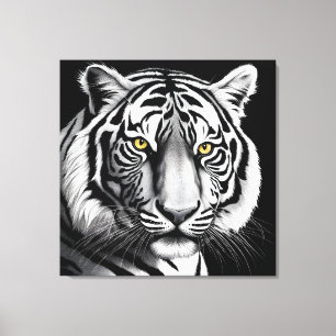 Portrait of tiger canvas print
