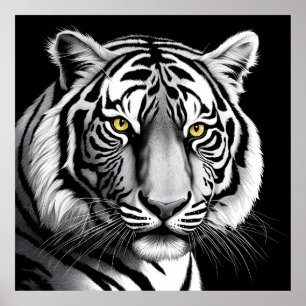 Portrait of tiger poster