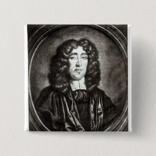 Portrait of Titus Oates  engraved by R. Thompson 2 Inch Square Button