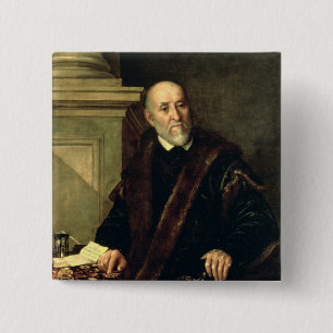 Portrait of Tommaso Giunta , 1563 2 Inch Square Button
