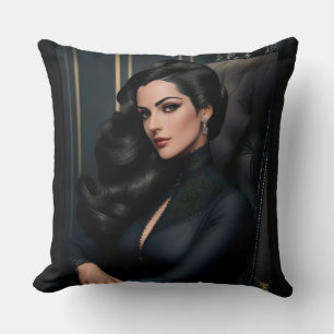 Portrait Of Tressa Straninski by Xzendor7 Throw Pillow