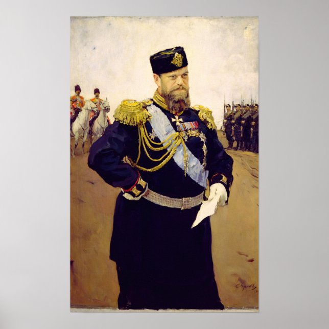 Portrait of Tsar Alexander III, 1900 Poster (Front)