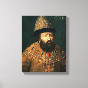 Portrait of Tsar Alexei I Mihailovitch Canvas Print