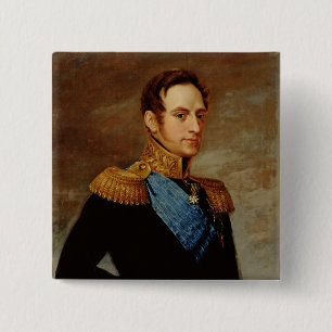 Portrait of Tsar Nicholas I 1826 2 Inch Square Button
