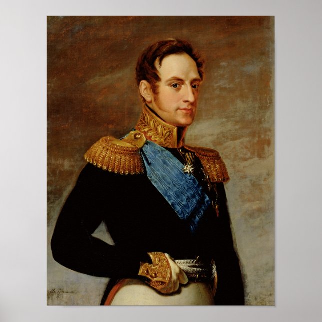 Portrait of Tsar Nicholas I  1826 Poster (Front)