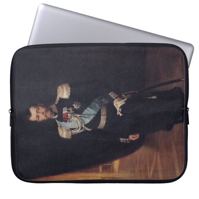 Portrait of Tsar Nicholas II (by Albert Edelfelt) Laptop Sleeve (Front)