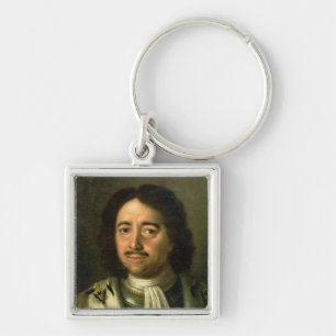 Portrait of Tsar Peter I the Great 1772 Keychain