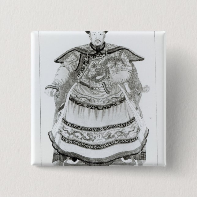 Portrait of Tsien-Loeng 2 Inch Square Button (Front)