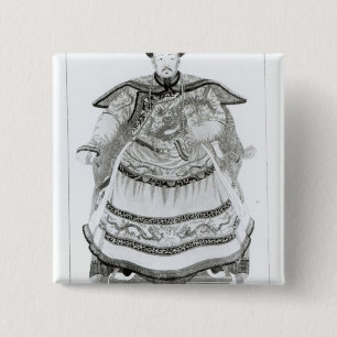 Portrait of Tsien-Loeng 2 Inch Square Button