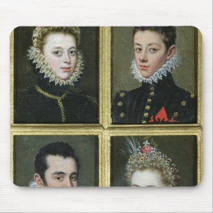 Portrait of Two Men and Two Women Mouse Pad