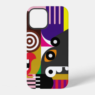 Portrait of two women - colour illustration. Woman iPhone 12 Case