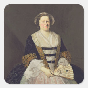 Portrait of Unknown Lady Square Sticker
