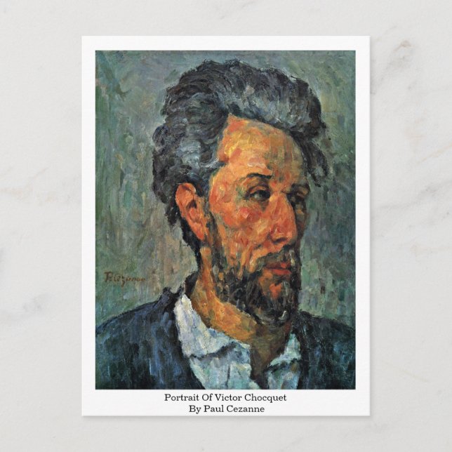 Portrait Of Victor Chocquet By Paul Cezanne Postcard (Front)
