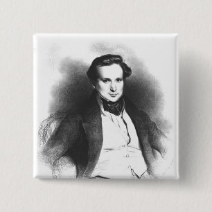 Portrait of Victor Hugo 2 Inch Square Button