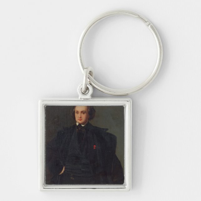 Portrait of Victor Hugo , c.1833 Keychain (Front)