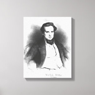 Portrait of Victor Hugo Canvas Print