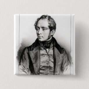 Portrait of Vincenzo Bellini 2 Inch Square Button