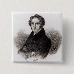 Portrait of Vincenzo Bellini 2 Inch Square Button