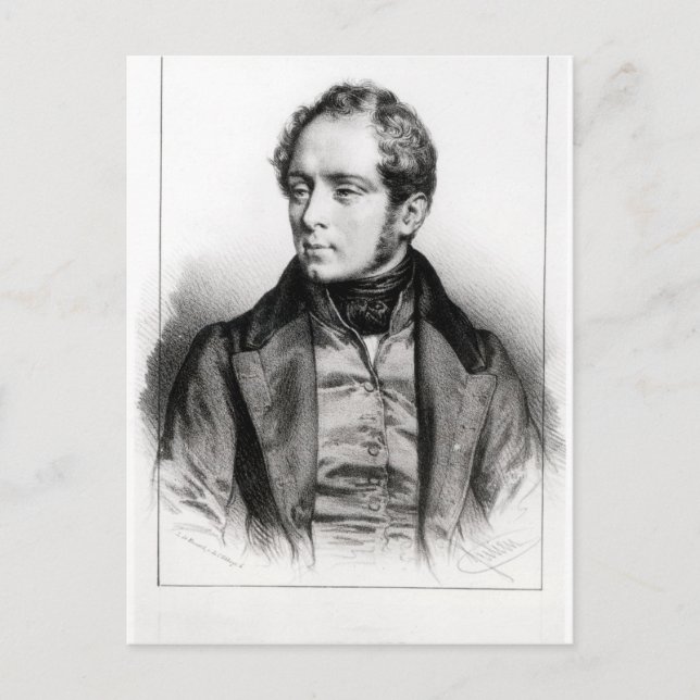 Portrait of Vincenzo Bellini Postcard (Front)