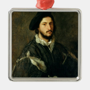 Portrait of Vincenzo Mosti (oil on canvas) Metal Ornament