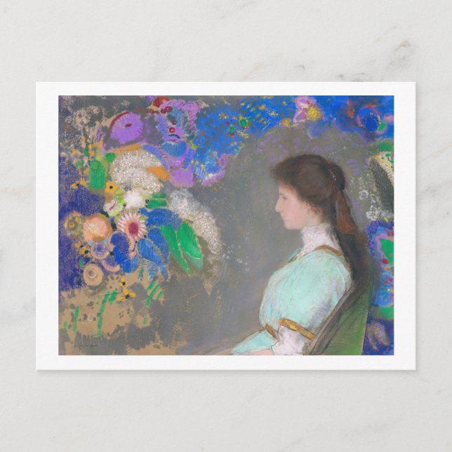 Portrait of Violette Heymann, Redon Postcard (Front)