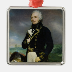 Portrait of Viscount Alexandre-Francois-Marie Metal Ornament