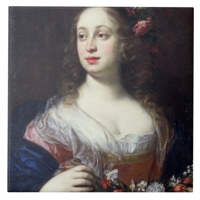 Portrait of Vittoria della Rovere dressed as Flora Tile (Front)