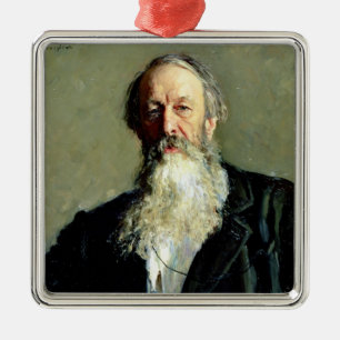 Portrait of Vladimir Stasov , 1883 Metal Ornament