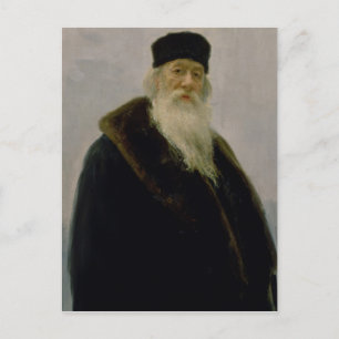 Portrait of Vladimir Vasil'evich Stasov  1900 Postcard