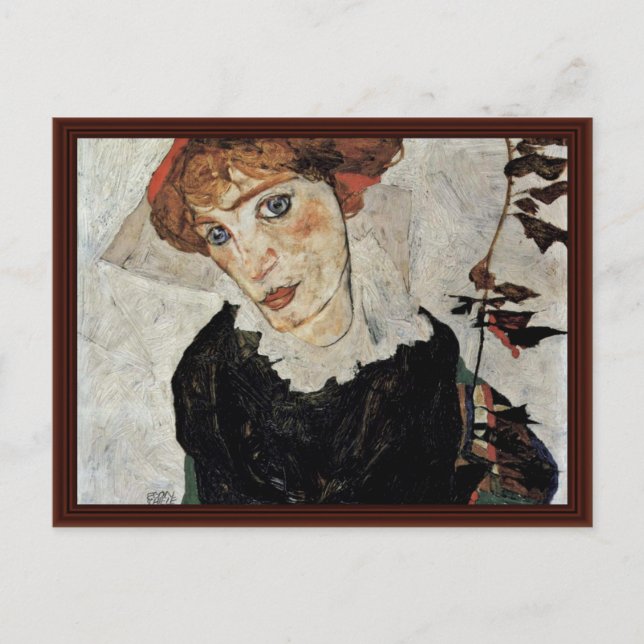 Portrait Of Wally By Schiele Egon Postcard (Front)