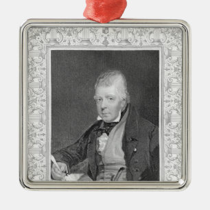 Portrait of Walter Scott Metal Ornament