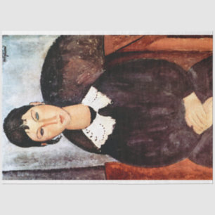 Portrait of White Collar, Modigliani Tissue Paper