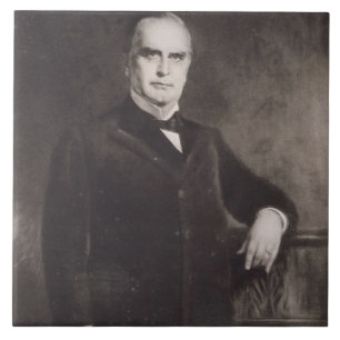 Portrait of William McKinley (litho) Tile