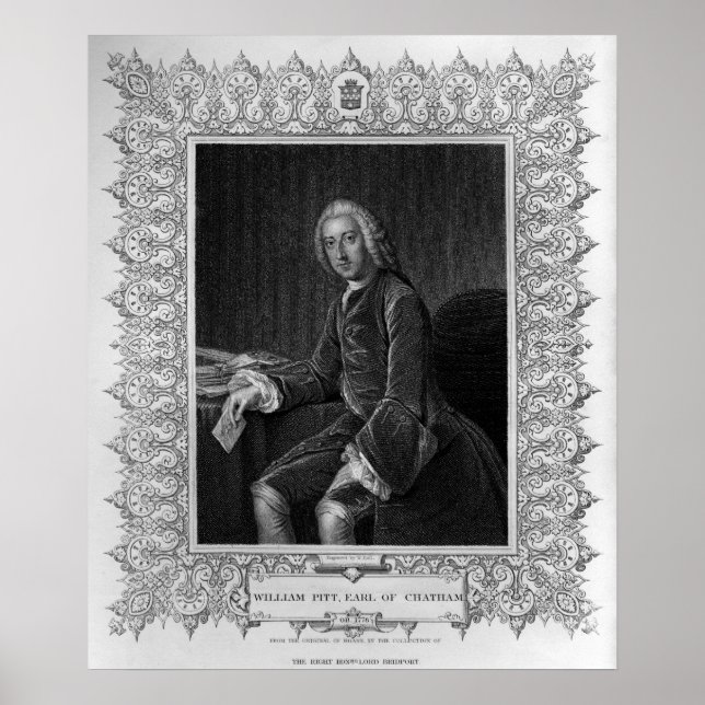 Portrait of William Pitt, 1st Earl of Chatham Poster (Front)