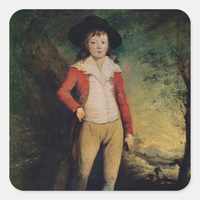 Portrait of William Seward Square Sticker (Front)