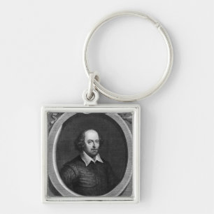 Portrait of William Shakespeare  1719 Keychain