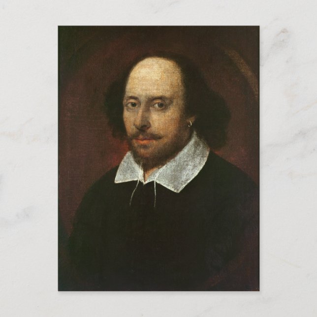Portrait of William Shakespeare  c.1610 Postcard (Front)