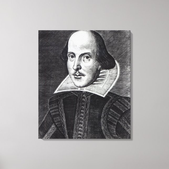Portrait of William Shakespeare Canvas Print (Front)