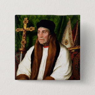 Portrait of William Warham 2 Inch Square Button