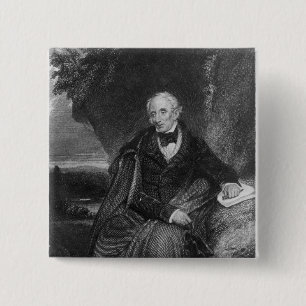 Portrait of William Wordsworth 2 Inch Square Button
