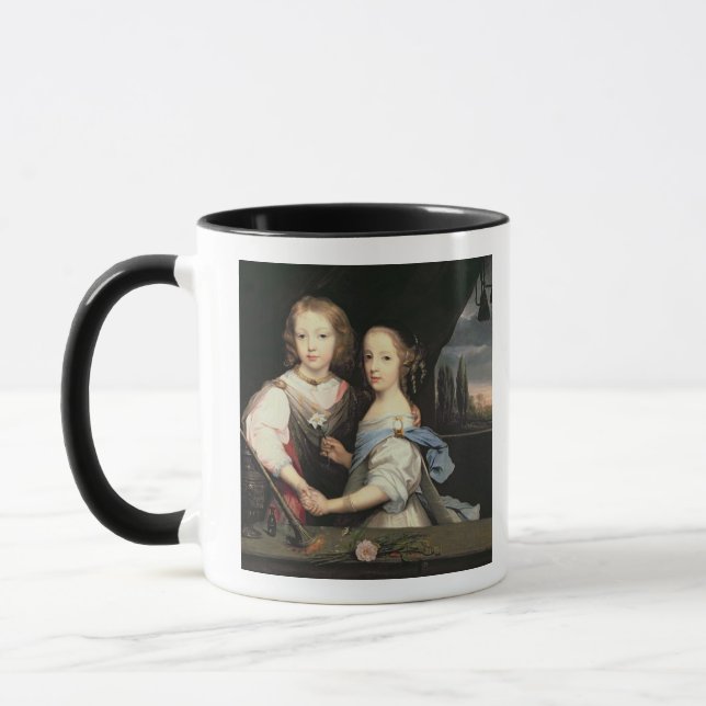 Portrait of Winston and Arabella (1648-1730) Churc Mug (Left)