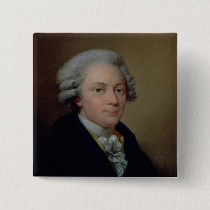 Portrait of Wolfgang Amadeus Mozart 2 Inch Square Button