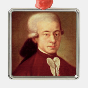 Portrait of Wolfgang Amadeus Mozart  after 1770 Metal Ornament