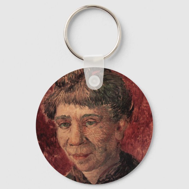 Portrait of Woman Madame Tanguy, Vincent van Gogh Keychain (Front)