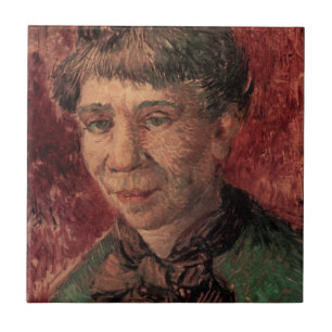 Portrait of Woman Madame Tanguy, Vincent van Gogh Tile