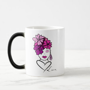Portrait of woman magic mug